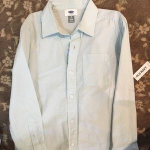 New boys button down blue  shirt